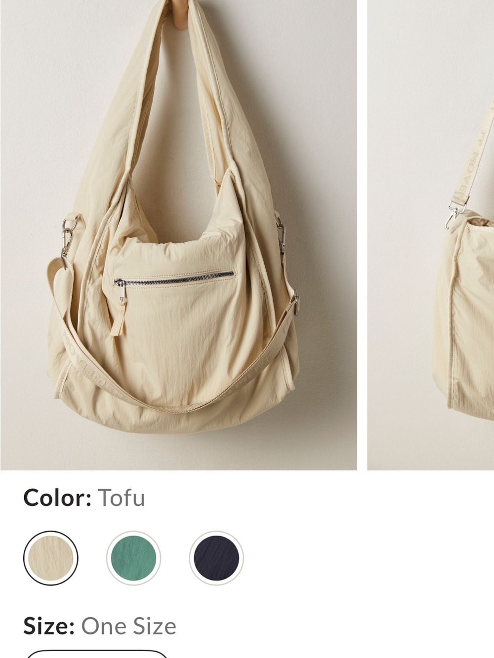 FP Movement by Free People Tofu Cream Hobo Shoulder Bag